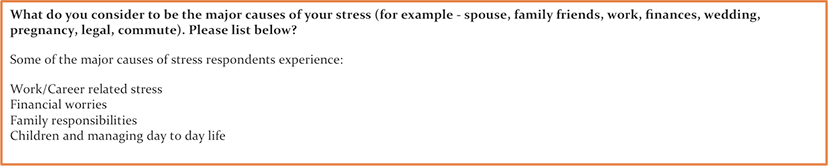 Major causes of stress